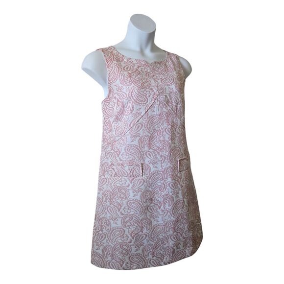 Victoria Beckham Target Pink Blush Floral Jacquard Brocade Shift Dress Fits L/XL - Picture 4 of 12